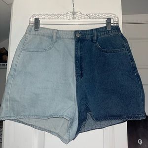 Jean shorts from a local boutique, size M, worn once. Good condition